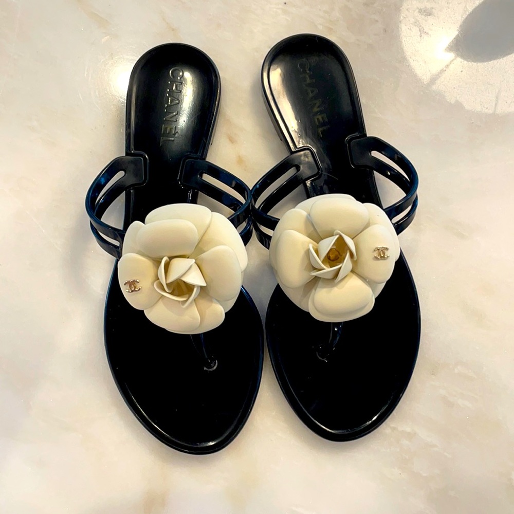 Chanel Camellia Jelly sandal